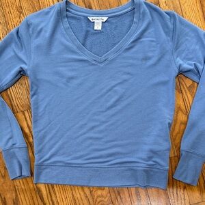 Athleta Slate Blue V-Neck Pullover